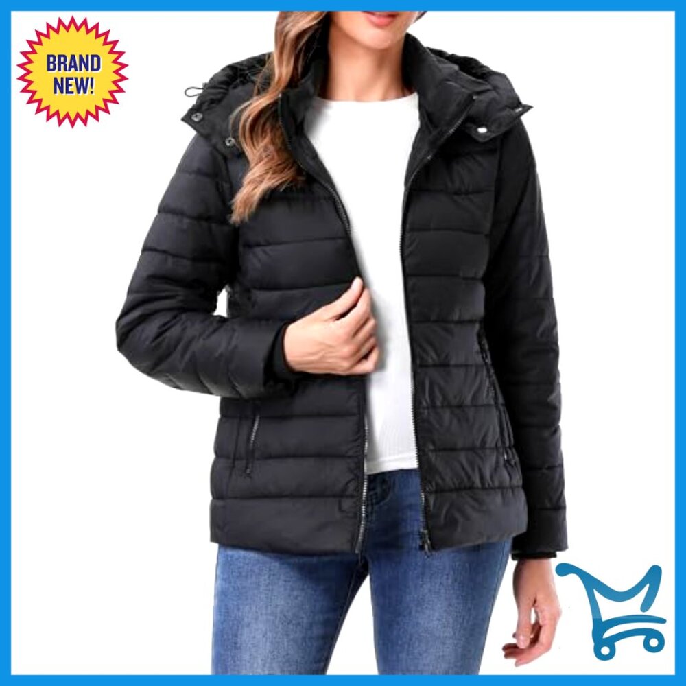 Lightweight Waterproof Puffer Jacket Quilted Shor… - image 3